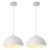 White Farmhouse Pendant Light 11.8inches 2 Packs, Kitchen Pendant Lights, Industrial Pendant Light, Pendant Lights Kitchen Island for Living Room, Bedroom, Dinning Room, Office