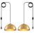 Plug in Hanging Light 2 Packs 11.8inch, Gold Hang Lamp Plug in, Farmhouse Pendant Light, Pendant Lights Kitchen Island, Hanging Lights with Plug in Cord 14.ft
