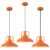 Orange Pendant Light 12.5 inches 3 Packs, Farmhouse Pendant Light, Industrial Pendant Lighting, Kitchen Pendant Lights, Pendant Lights Kitchen Island for Dinning Room Entryway Barn