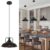 Black Pendant Light, Large Pendant Light 15.7