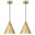 Farmhouse Pendant Light 2 Packs,9.4inches- Gold Pendant Lighting, Industrial Pendant Light, Kitchen Pendant Lights for Office, Bedroom, Living Room, Kitchen Island