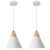 White Pendant Light, 2 Packs 9.4inch Farmhouse Pendant Light, Kitchen Pendant Lights, Pendant Lights Kitchen Island for Living Room, Bar, Bedroom, Office
