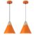 Kitchen Pendant Lights,11.8inches 2 Packs Orange Pendant Light, Farmhouse Pendant Light, Pendant Lights Kitchen Island for Living Room, Bedroom, Dinning Room