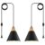 Black Plug in Pendant Light 11.8ines, 14.7ft, 2 Packs -Farmhouse Pendant Light, Industrial Kitchen Pendant Lights, Hanging Pendant with Plug in Cord for Kitchen Island, Office, Desk, Bedroom