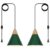 Green Plug in Pendant Light, 2 Pack 9.4inch Hanging Lights with Plug in Cord 14.7 ft, Hanging Pendant Light, Hanging Lamp Plug in for Bedroom Living Room Kitchen Island