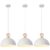 Farmhouse Pendant Light; 3 Packs 11.8 inch White Pendant Light; Kitchen Pendant Lights; Industrial Pendant Lighting; Pendant Lights Kitchen Island for Bedroom; Living Room; Library; Office