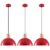 Red Pendant Light; 3 Packs 11.8inch Kitchen Pendant Lights; Farmhouse Pendant Light; Pendant Lights Kitchen Island for Bedroom; Office; Living Room
