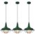 Farmhouse Green Pendant Light, 3 Packs 10.5 inch, Modern Pendant Lighting, Kitchen Pendant Lights, Industrial Pendant Light, Pendant Lights Kitchen Island for Bedroom, Living Room, Bar