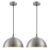 Brushed Nickel Industrial Pendant Light 11.8inches 2 Packs,Mental Hanging Light Fixtures for Kitchen Island,Dome Pendant Light,Ceiling Light Fixtures for Restaurant Dining Room Aisle