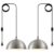 Brushed Nickel Plug in Pendant Light 2 Packs 11.8inch, Farmhouse Pendant Light, Pendant Lights Kitchen Island, Hanging Lights with Plug in Cord 14.7 ft