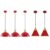 Farmhouse Pendant Light, Red Pendant Light 2 Packs 9.4inch, Kitchen Pendant Light, Industrial Pendant Light, Farmhouse Pendant Lights Kitchen Island for Kitchen, Bedroom, Bar