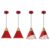 Farmhouse Pendant Light, Red Pendant Light 2 Packs 9.4inch, Kitchen Pendant Light, Industrial Pendant Light, Farmhouse Pendant Lights Kitchen Island for Kitchen, Bedroom, Bar