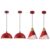 Red Pendant Light, Farmhouse Pendant Light, Kitchen Pendant Light, Industrial Pendant Light, Black Pendant Lights Kitchen Island for Kitchen, Bar, Bedroom