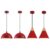 Red Pendant Light, Kitchen Pendant Light, Farmhouse Pendant Light, Industrial Pedant Light, Black Pendant Lights Kitchen Island for Kitchen, Bar, Bedroom