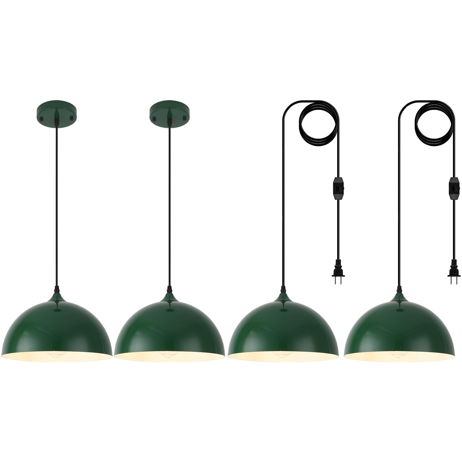 Green Kitchen Pendant Light, Farmhouse Pendant Light, Industrial Pendant Light,Farmhouse Pendant Lights Kitchen Island,Hanging Kitchen Lights for Kitchen, Bedroom, Office, Hallway