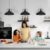 Black Large Farmhouse Pendant Light 15.7