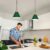 Green Plug in Pendant Light, 2 Pack 9.4inch Hanging Lights with Plug in Cord 14.7 ft, Hanging Pendant Light, Hanging Lamp Plug in for Bedroom Living Room Kitchen Island