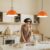 Modern Pendant Lights, 3 Packs 11.8inch Orange Pendant Light, Farmhouse Pendant Light, Kitchen Pendant Lighting, Pendant Lights Kitchen Island for Living Room, Bar, Bedroom, Office