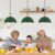 Farmhouse Pendant Light 11.8 inches, 3 Packs- Green Industrial Kitchen Pendant Lights for Library, Office, Kitchen Island, Bedroom
