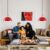 Red Pendant Light; 3 Packs 11.8inch Kitchen Pendant Lights; Farmhouse Pendant Light; Pendant Lights Kitchen Island for Bedroom; Office; Living Room