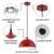 Red Farmhouse Pendant Light 11.8inches 2 Packs,Kitchen Pendant Lights, Industrial Pendant Light, Pendant Lights Kitchen Island for Living Room, Bedroom, Dinning Room, Office
