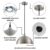 Brushed Nickel Industrial Pendant Light 11.8inches 2 Packs,Mental Hanging Light Fixtures for Kitchen Island,Dome Pendant Light,Ceiling Light Fixtures for Restaurant Dining Room Aisle
