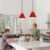 Farmhouse Pendant Light, Red Pendant Light 2 Packs 9.4inch, Kitchen Pendant Light, Industrial Pendant Light, Farmhouse Pendant Lights Kitchen Island for Kitchen, Bedroom, Bar
