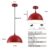 Red Pendant Light, Kitchen Pendant Light, Farmhouse Pendant Light, Industrial Pedant Light, Black Pendant Lights Kitchen Island for Kitchen, Bar, Bedroom