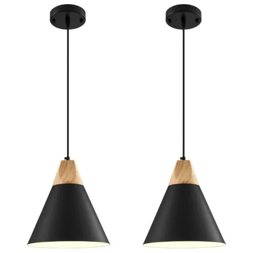 Black Farmhouse Pendant Light 9.4