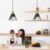 Farmhouse Pendant Light 9.4ines, 2 Packs- Green Industrial Kitchen Pendant Lights for Kitchen Island, Bar, Bedroom, Office, Library