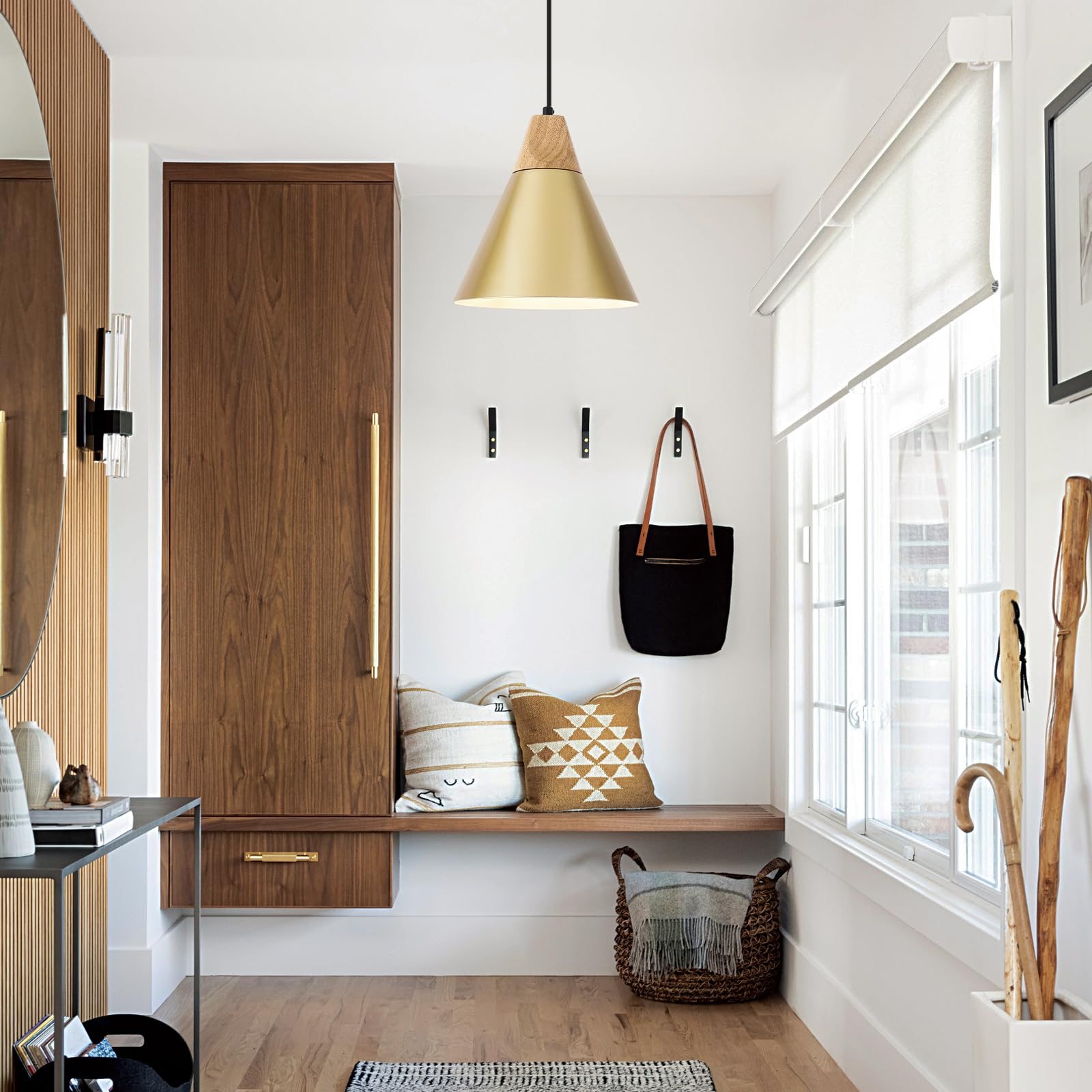 Farmhouse Pendant Light 2 Packs,9.4inches- Gold Pendant Lighting, Industrial Pendant Light, Kitchen Pendant Lights for Office, Bedroom, Living Room, Kitchen Island - Image 7