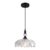 Matte Black Vintage Pendant Light with Glass Shade