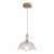 Gold Pendant Light with Flower Glass Shade