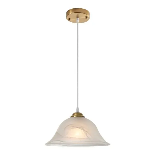 Vintage Gold Frosted Glass Pendant Light 11.8