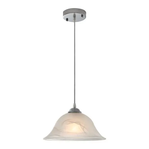 Chrome Farmhouse Frosted Glass Pendant Light 11.8
