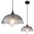 Gray Vintage Pendant Light with Glass Shade