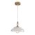 Champagne Bronze Farmhouse Pendant Light with Flower Shade