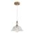 Champagne Bronze Glass Pendant Light with Flower Shade
