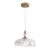 Gold Vintage Pendant Light with Flower Glass Shade