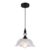 Vintage Black Pendant Light with Glass Shade