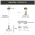 Champagne Bronze Glass Pendant Light with Flower Shade