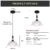 Vintage Black Pendant Light with Glass Shade